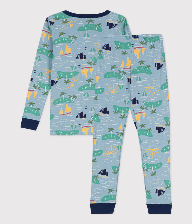 Pijama ajustado de algod&oacute;n de explorador de ni&ntilde;o/ni&ntilde;a azul/multicolor