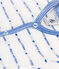 Mono corto jacquard de algodón para bebé blanco MARSHMALLOW/azul PERSE