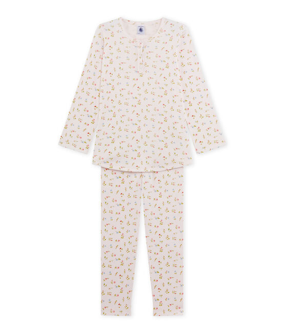 Pyjama fille à imprimé petites fleurs rosa VIENNE/blanco MULTICO