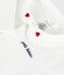Body con cuello bordado y mensaje en el pecho para bebé rojo MARSHMALLOW/blanco CORRIDA