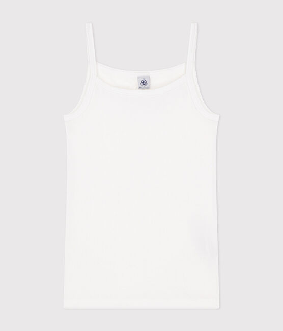 Camiseta de tirantes de algodón de mujer blanco ECUME