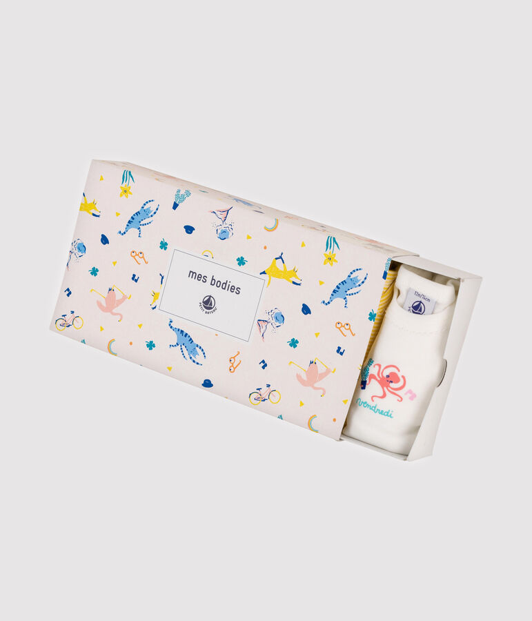 Juego de 5 bodis de manga larga para beb&eacute; ni&ntilde;a multicolor