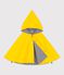 Capa de lluvia para beb&eacute; de algod&oacute;n y punto revestido amarillo