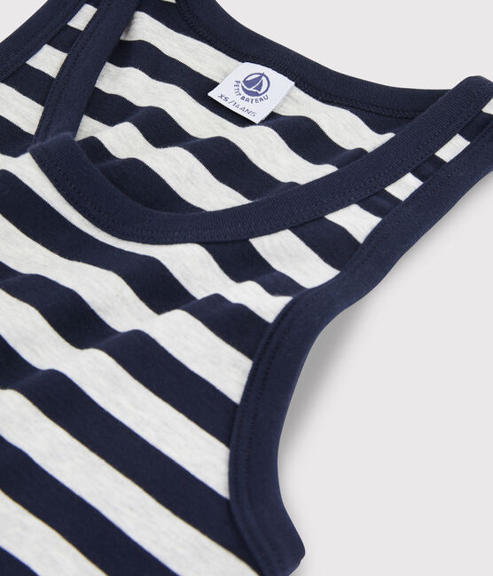 Camiseta de tirantes icónica para mujer azul SMOKING/gris BELUGA