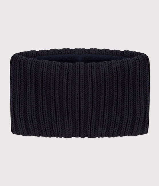 Braga de cuello de punto con forro de tejido polar para bebé, niño o niña azul SMOKING
