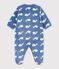 Sobrepijama polar con estampado de ballena para beb&eacute; azul/blanco