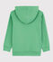 Sudadera con cremallera y capucha de algodón de niño verde ALOEVERA