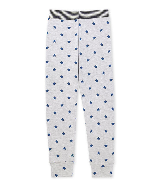 Pantalón de pijama estampado para niño gris POUSSIERE/azul MAJOR