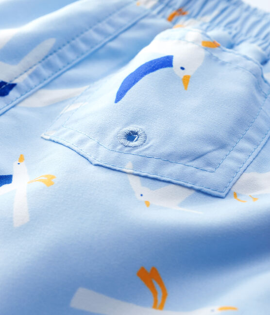 Bañador eco-sostenible de bebé niño azul JASMIN/blanco MULTICO
