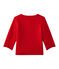 Cárdigan bebé niña liso rojo TERKUIT