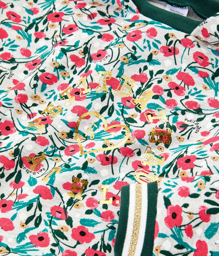 Sudadera de ni&ntilde;a gris/multicolor