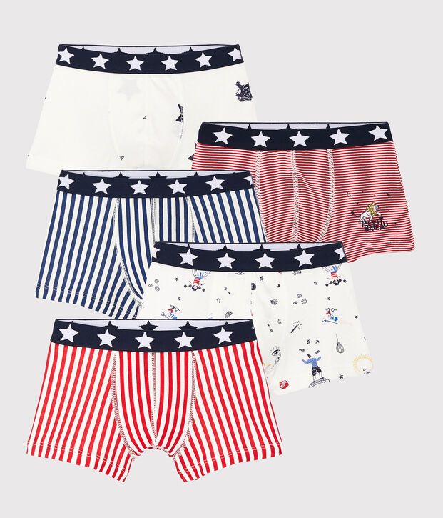 Lote de 5 b&oacute;xeres con estampado festivo para ni&ntilde;o peque&ntilde;o multicolor