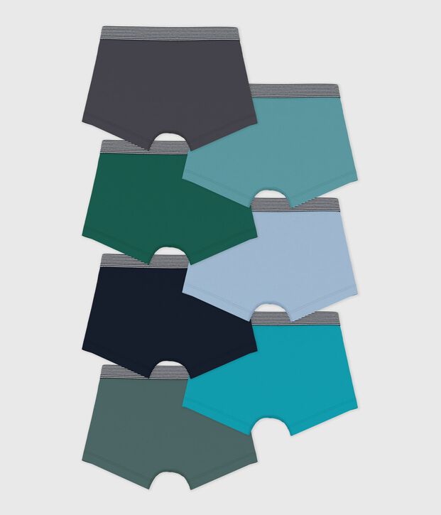 Juego de b&oacute;xeres infantiles lisos de algod&oacute;n multicolor