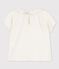 Blusa de gasa de algodón ecológico de bebé blanco MARSHMALLOW