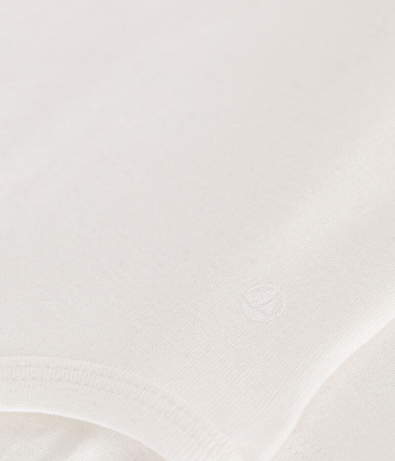 Body de manga larga con cuello vuelto para beb&eacute; blanco MARSHMALLOW