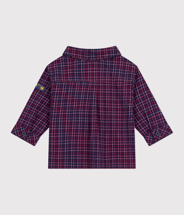 Camisa de franela a cuadros para beb&eacute; azul/multicolor