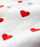 Mono largo de corazones rojos de canalé para bebé blanco MARSHMALLOW/rojo TERKUIT