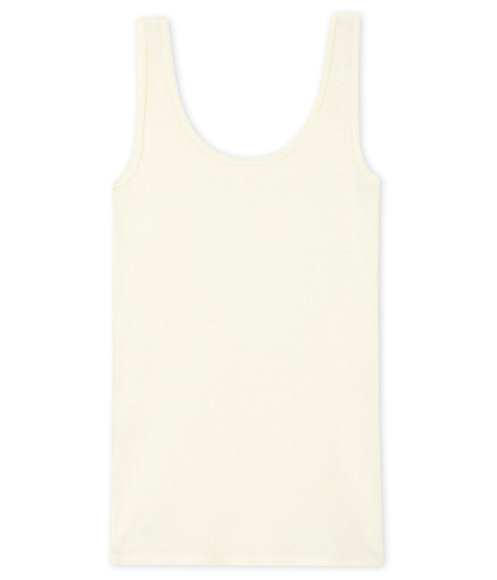 Camiseta de tirantes para mujer de punto 2x2 blanco MARSHMALLOW