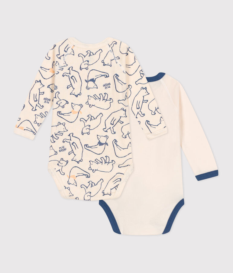 Juego de 2 bodis de algod&oacute;n para reci&eacute;n nacido multicolor