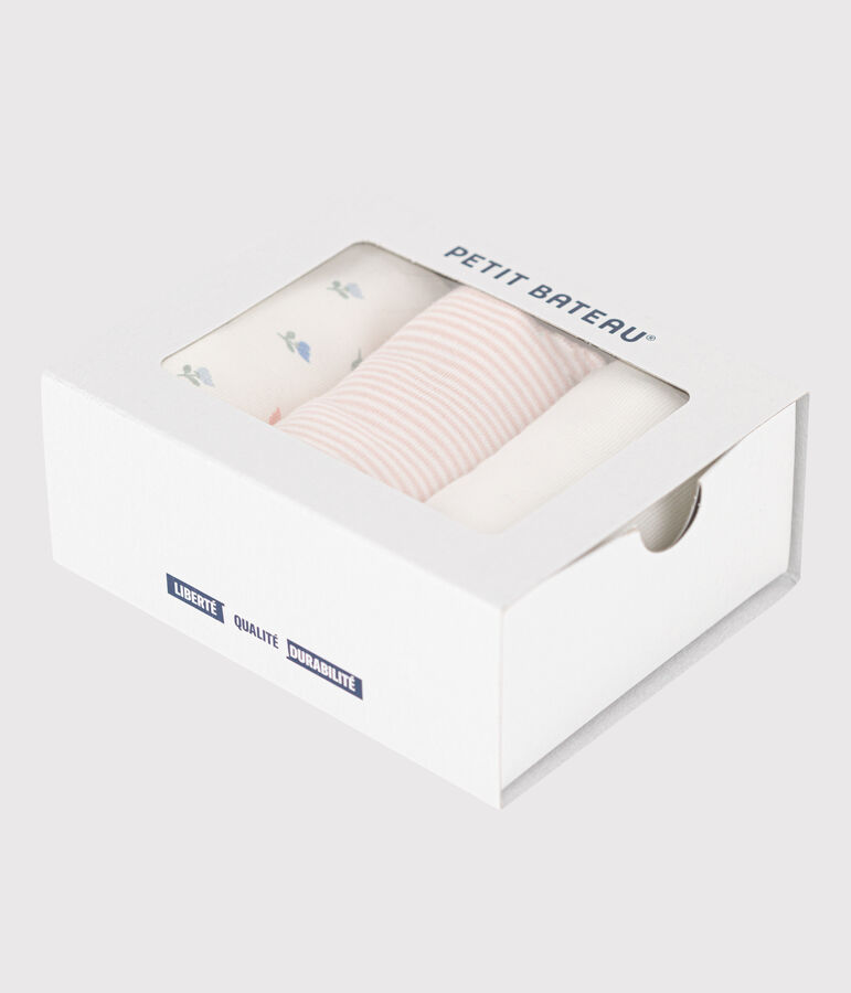 Juego de 3 baberos estampados de algod&oacute;n multicolor