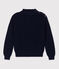 Jersey de punto inglés de algodón para mujer azul SMOKING