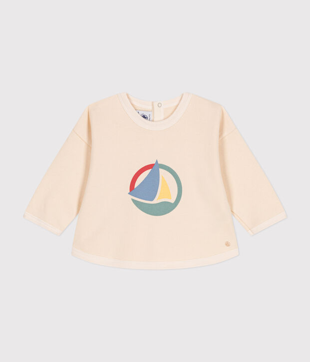 Sudadera de felpa para beb&eacute; crudo