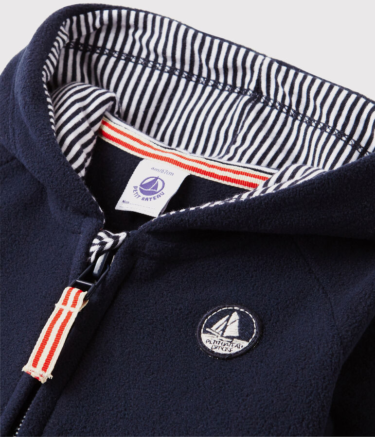 Sudadera de tejido polar para beb&eacute; azul