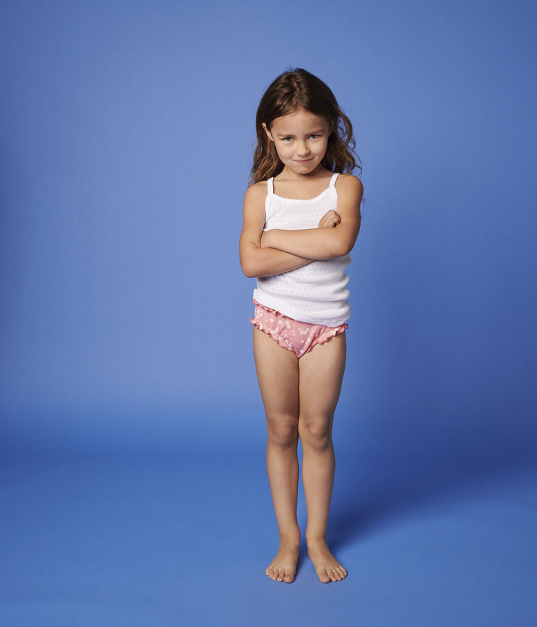 Lote de 3 braguitas con volantes y estampado de flor de cerezo de ni&ntilde;a multicolor