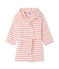 Albornoz de toalla de rizo blanco LAIT/rosa MERVEILLE