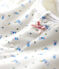 Bodyjama de terciopelo con estampado de flores para bebé niña blanco MARSHMALLOW/blanco MULTICO