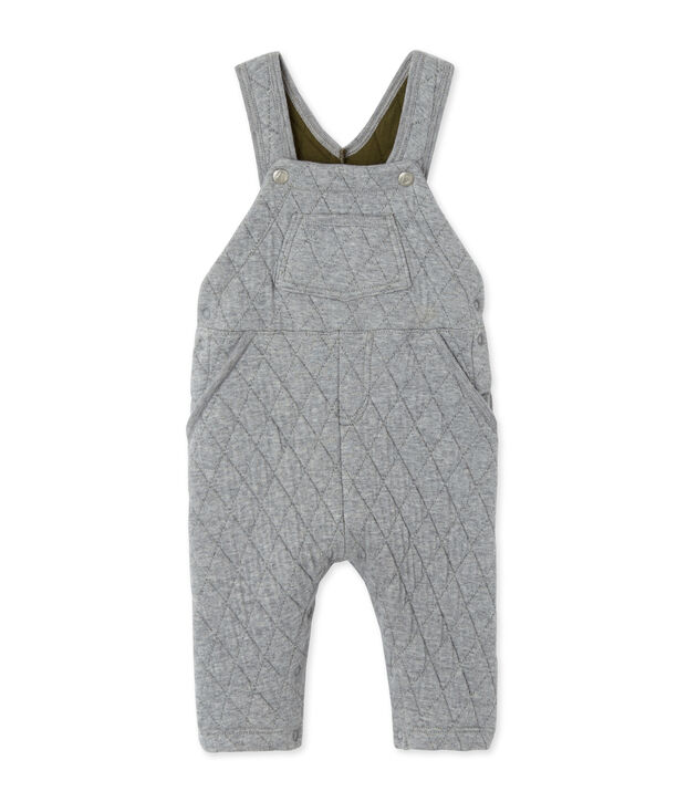 Peto beb&eacute; ni&ntilde;o en t&uacute;bico acolchado. gris