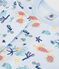 Pijama corto infantil de algod&oacute;n con estampado fosforescente azul/multicolor