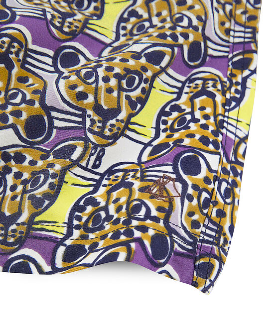 Shorts de playa infantiles para niño blanco MARSHMALLOW/blanco MULTICO