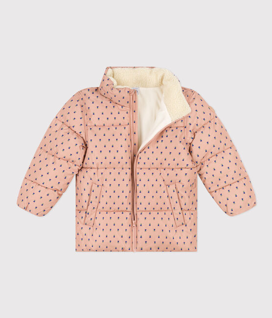 Plumífero con capucha retráctil de niña VINTAGE/ MULTICO