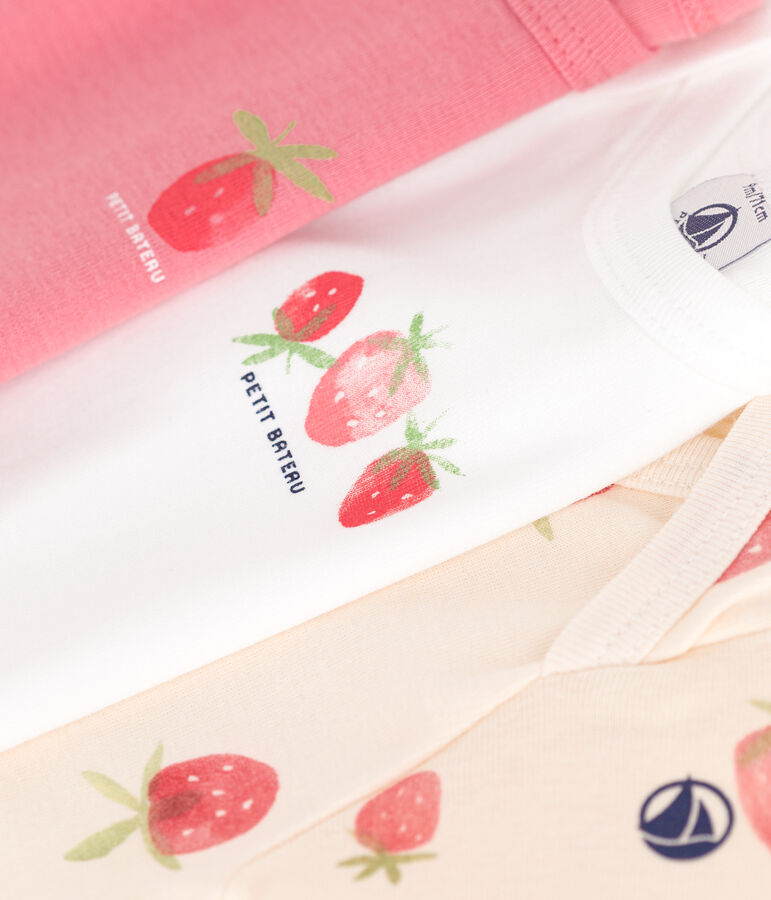 Juego de 3 bodis de algod&oacute;n de manga corta para beb&eacute; Variante 6 OVS