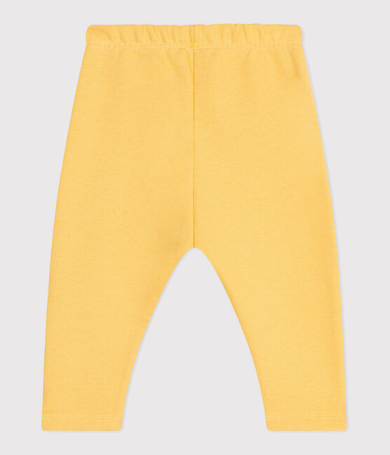 Pantalón de jogging liso de algodón para bebé amarillo ORGE