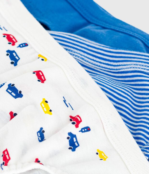 Juego de slips infantiles de algod&oacute;n con estampado de coches multicolor