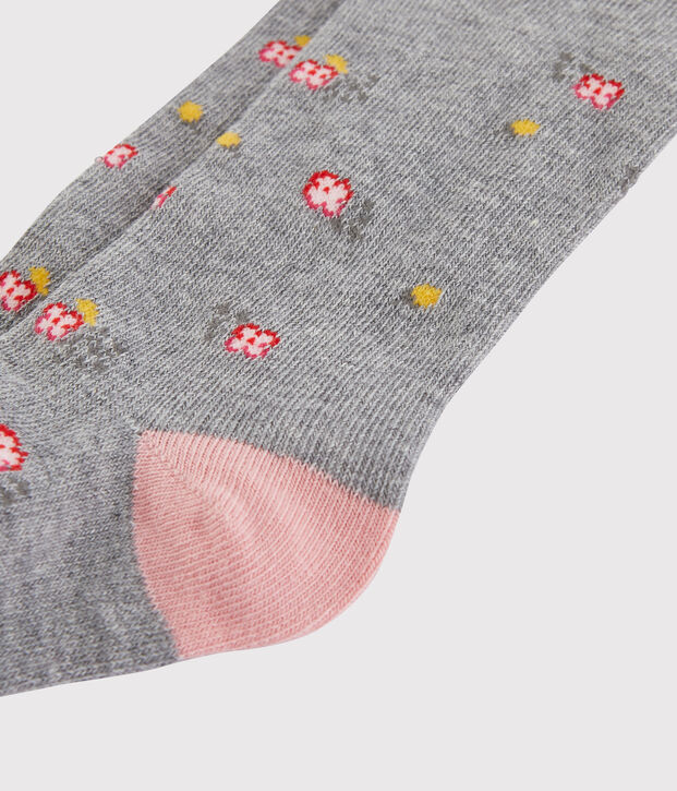 Pantis para beb&eacute; ni&ntilde;a rosa/gris