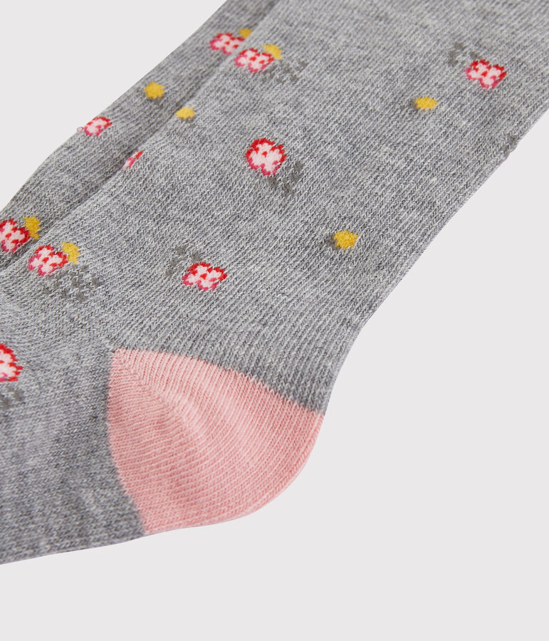 Pantis para beb&eacute; ni&ntilde;a rosa/gris