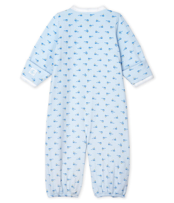 Mono-saco para bebé de punto azul FRAICHEUR/blanco MULTICO