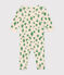 Pijama de tejido de rizo cepillado con estampado de árboles para bebé blanco AVALANCHE/ MULTICO