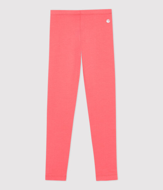 Leggings de punto de elastano de niña naranja PEACHY