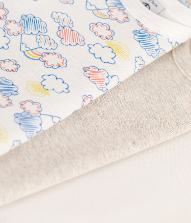 Juego de 3 bodis de algod&oacute;n de manga corta con arco&iacute;ris para beb&eacute; multicolor