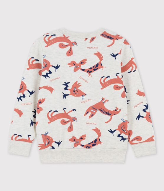 Sudadera de muletón infantil unisex beige MONTELIMAR/blanco MULTICO
