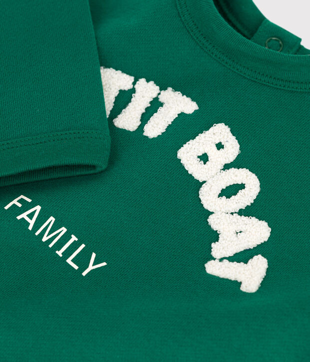 Sudadera de algod&oacute;n para beb&eacute; verde