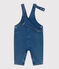 Peto largo de tejido denim con elastano para bebé azul BLEU DELAVE