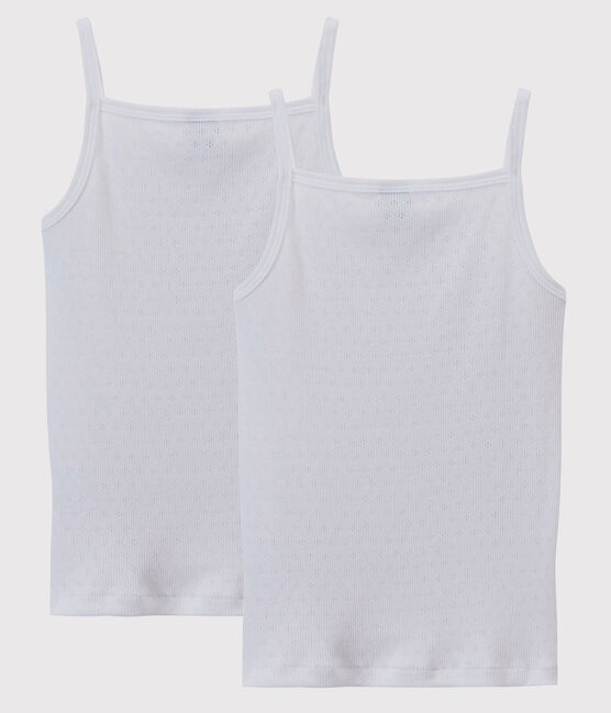 Lote de 2 camisetas de tirantes caladas de niña variante 1