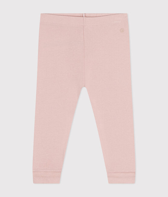 Leggings lisos de algodón para bebé rosa SALINE