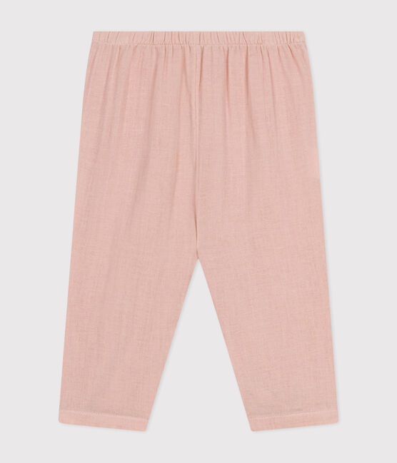 Pantalón de gasa de algodón para bebé rosa SALINE