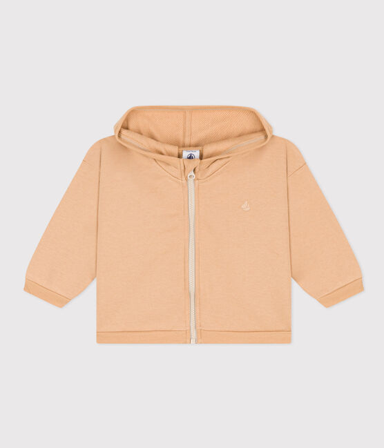 Sudadera con capucha de muletón para bebé beige TOURONE